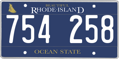 RI license plate 754258