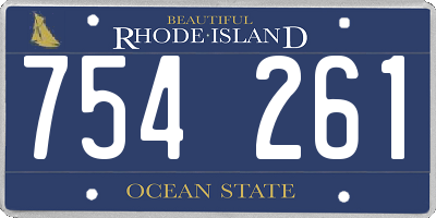 RI license plate 754261