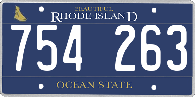 RI license plate 754263