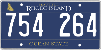 RI license plate 754264