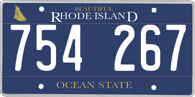 RI license plate 754267