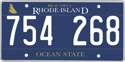 RI license plate 754268