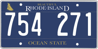 RI license plate 754271