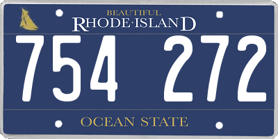 RI license plate 754272