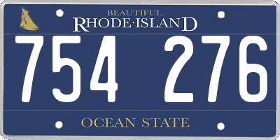 RI license plate 754276