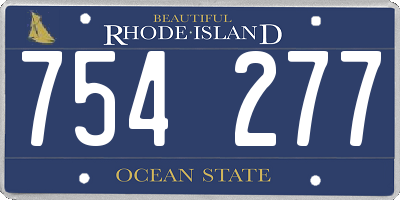 RI license plate 754277