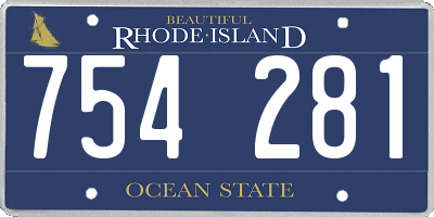 RI license plate 754281
