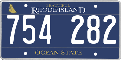 RI license plate 754282