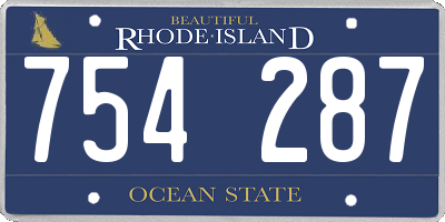 RI license plate 754287
