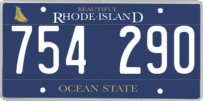 RI license plate 754290