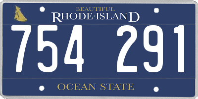 RI license plate 754291