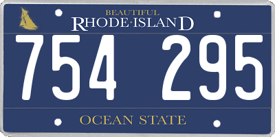 RI license plate 754295