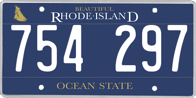 RI license plate 754297