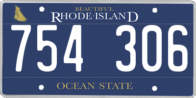 RI license plate 754306