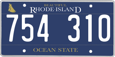 RI license plate 754310