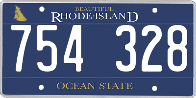 RI license plate 754328