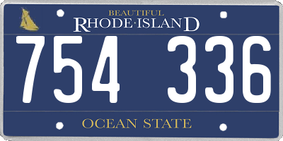RI license plate 754336