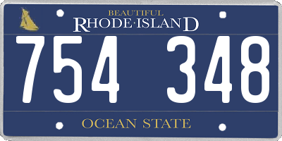RI license plate 754348