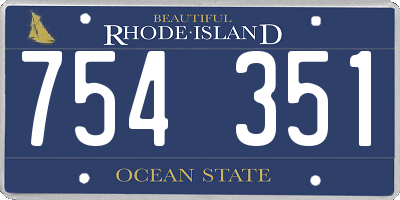 RI license plate 754351
