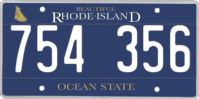 RI license plate 754356