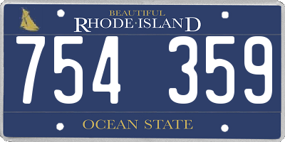 RI license plate 754359