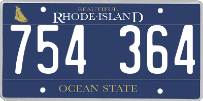 RI license plate 754364