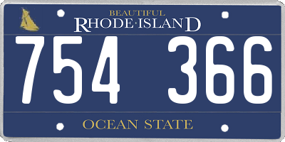 RI license plate 754366