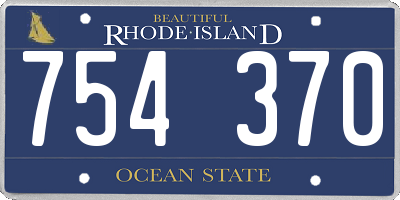 RI license plate 754370