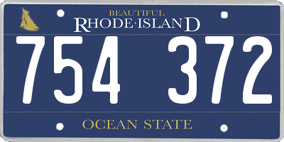 RI license plate 754372