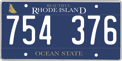 RI license plate 754376