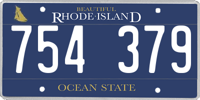 RI license plate 754379