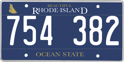 RI license plate 754382