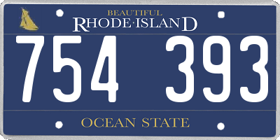 RI license plate 754393