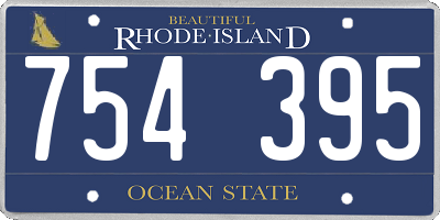 RI license plate 754395