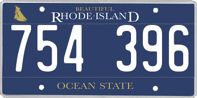 RI license plate 754396
