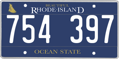 RI license plate 754397