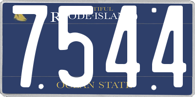 RI license plate 7544