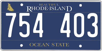 RI license plate 754403