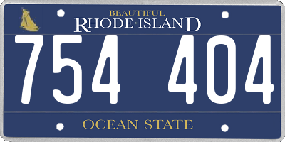RI license plate 754404