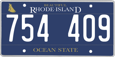 RI license plate 754409