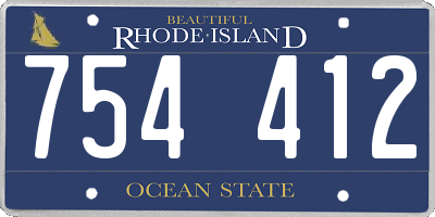 RI license plate 754412
