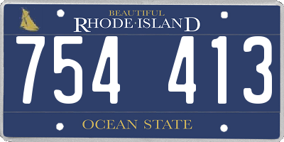 RI license plate 754413