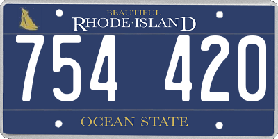 RI license plate 754420