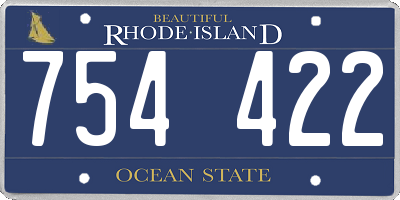 RI license plate 754422