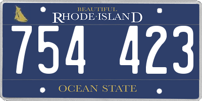 RI license plate 754423