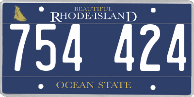 RI license plate 754424