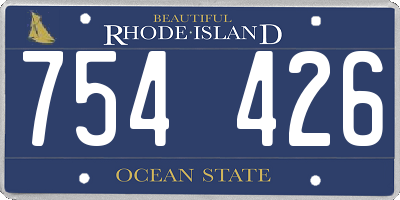 RI license plate 754426