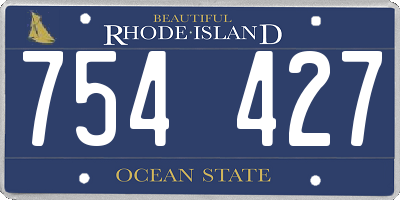 RI license plate 754427