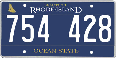 RI license plate 754428