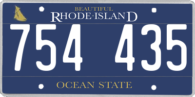 RI license plate 754435